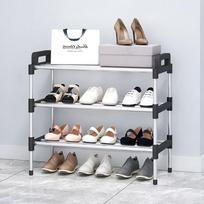 Simple Shoe Rack Multi Layer Dustproof Household Doorstep Shoe Cabinet Storage Space Saving Assembly Of Small Shoe Rack gray
