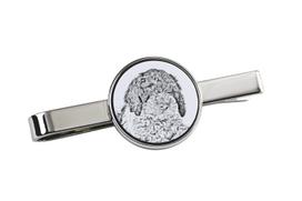 Romagna Water Dog, Lagotto Romagnolo - tie clip with a dog, personalized tie clip, a unique gift for a man from the Art-Dog brand sidabras