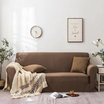 Storas žakardinis sofos užvalkalas svetainei, elastingas vandeniui atsparus sofos užvalkalas, L formos kampinės sofos užvalkalas, 1, 2, 3, 4 vietų single 90-140CM white