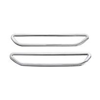 TESIN ABS Chrome Car Rear Bumper Side Warning Light Decoration Ring Exterior Accessories for Ford Mustang 2015-2022 Car Styling gray