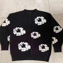 BeatStreet Vintažiniai megztiniai Žieminiai Oversize Unisex Y2k Harajuku Oversize megztiniai Portreto grafika Chic estetika Streetwear M white