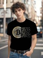 Bitcoin T-shirt - Black with Golden BTC Symbol XXXXL gray