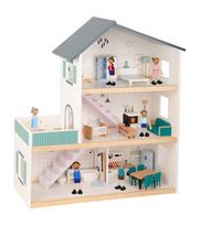 TOOKY TOY Didelis medinis lėlių namelis su figūrėlėmis, FSC