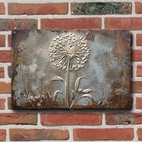 A Vintage Metal Aluminum Sign, Dandelion Poster Tin Sign Wall Art Decoration Vintage Garage Wall Decoration Cafe Bar 20X30CM brown