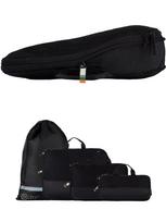 TRAVEL DUDE Kelioninis krepšys 'Packing Cubes Set 4 Teilig mit Kompression, Packwürfel, Packtaschen Set für Rucksack & Koffer' juoda