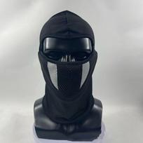 Kvėpuojanti balaklava motociklo viso veido kaukė motociklams dviratininkams skirta motokroso šalmo gaubtui Moto Riding Kaklo veido kaukė pilka spalva