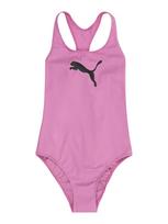PUMA Maudymosi kostiumėlis orchidėjų spalva / juoda