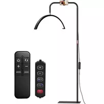 LED pusmėnulio formos lempa blakstienoms su telefono laikikliu, 350° pasukama, grožio žiedinė lempa, šilta šviesa, reguliuojamas aukštis