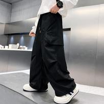 Big Boys Spring Fashion Casual Loose Cargo Long Pants 140cm juoda