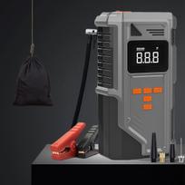 JKUOO Car Jump Starter And Air Inflator  10.2 Bar Fast Fill -40°C Low-Temp Work 12V Lead-Acid Battery with Tire Monitoring Summer trav ver gray