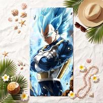Vegeta Soft Beach Towel Stylish Beach Pool Towel for Summer Seaside Vacation Travel 70cmx140cm(27x55inch) blue