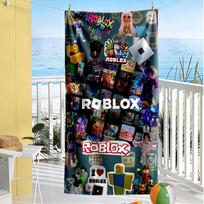 Roblox Beach Towel High Absorbency & Quick-Dry Comfortable Lightweight Suitable for Sports, Travel, Swimming, Yoga, Bathroom, Beach, And Pool 70cmx140cm(27x55inch)