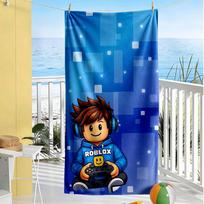 Roblox Beach Towel High Absorbency & Quick-Dry Comfortable Lightweight Suitable for Sports, Travel, Swimming, Yoga, Bathroom, Beach, And Pool 70cmx140cm(27x55inch)