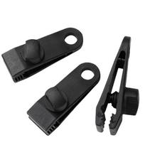 Yitu Outdoor Multi-Functional Tent Clip: Windproof, Sunshade, Nylon Net Rope Buckle black