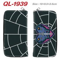 JoJo's Bizarre Adventure Full Color Zipper Wallet Anime Cartoon Long Clutch Bag Multi-Function Coin Purse Ticket Clip Bucciarati Zipper Design 1pcs Long Zipper gray