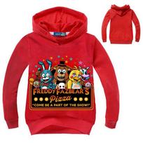 Five Nights Anime At Freddys Hoodie Childrens Hoodies New Set Head Clothing Cartoonhoodiesforkid Tag 170 raudona