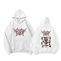 Stray Kids Domin ATE Tour Hoodie, Casual Loose Hoodies for STAY Fans Gift Unisex Streetwear Long Sleeve Tops (Lightweight Style For Spring/Autumn) S white