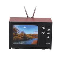 1Pc 1:12 Dollhouse Miniature Television Vintage TV With Picture House Living Room Bedroom Furniture Model Decor Toy raudona