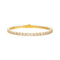 Fine Jewelry Silver Tennis Bracelet Stainless Steel Custom Logo Cubic Zirconia 3mm 4mm 5mm Tennis Bracelet for Men and Women Bracelet /7 inch&Width-3mm