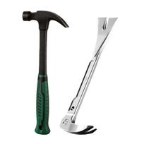 Professional Steel Paws Hammer And Pry Bar Set For Woodworking With Ergonomic Grip And Nonslip Handle white