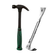 Professional Steel Paws Hammer And Pry Bar Set For Woodworking With Ergonomic Grip And Nonslip Handle