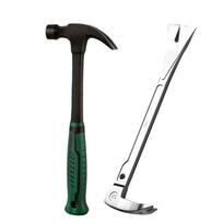 Professional Steel Paws Hammer And Pry Bar Set For Woodworking With Ergonomic Grip And Nonslip Handle