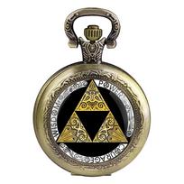 Famous Game Vintage Glass Dome Quartz Pocket Watches with Chain Men Women's Necklace Timing Pendant Clock Children's Gifts black