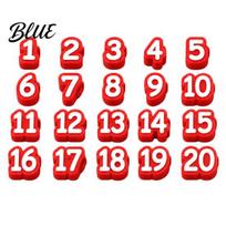 Pencil Number Management for Teachers Toppers Classroom Reusable 1-20/1-30/1-50 Numbered Labels Tags Tracking Markers School Organization System raudona