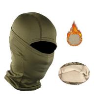 Žiemos karinės taktinės balaklava šiltos vilnos terminės slidės snieglenčių veido kaukė dviratis dviratis medžioklė Airsoft Camo kepurės šalikas black