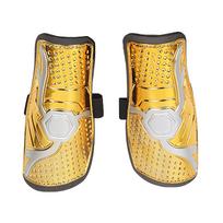 2Pcs Football Shin Guard Adjustable Electroplated Plastic Sports Lower Leg Guard for Adult Children black