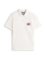 TOMMY HILFIGER Marškinėliai dramblio kaulo / tamsiai mėlyna / raudona