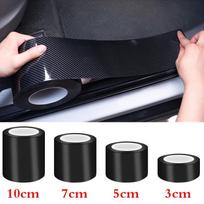 5D Carbon Fiber Nano Glue Car Sticker Protector Film Door Edge Protector Car Trunk Door Sill Full Body Sticker Vinyl 3M black