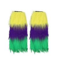 Carnival Ball Fashion Three-color Plush Leg Warmers, Evening Dress-up Performance Costumes One Size yellow