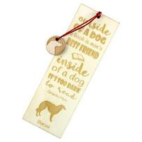 Borzojus, Rusų medžioklinis kurtas, Rusų vilkšunis - šunų žymeklis, personalizuotas žymeklis, dovana knygų mylėtojui iš Art-Dog prekės ženklo