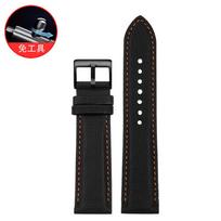 20mm 22mm For TAG Heuer F1 Watchband Carbon Fiber Texture Cattle Cowhide Black Red Band Men's Strap With Foldable 19mm black