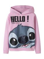 NAME IT Megztinis be užsegimo 'NKFOlbana Stitch' opalo / šviesiai mėlyna / šviesiai rožinė / juoda