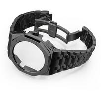 GA2100 Modifikuotas rinkinys Casio G-SHOCK GA-2100 GA-2110 GA-B2100 vyrams Kietas nerūdijančio plieno laikrodžio korpusas Dirželis Metalinis pakeičiamas apyrankė GA-2100 juoda