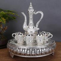 Gold and Silver Wine Glass Set Creative Home European Wine Set Metal Wine Jug Divider High-End Russian Barware Jug black