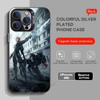 M-Metal Gear Solid Raiden Phone Case for iPhone 15 16 Pro Max  Air SE 11 13 Pro 14 Plus 12 11Pro 15Pro Max 16e Cover iPhone14ProMax gray