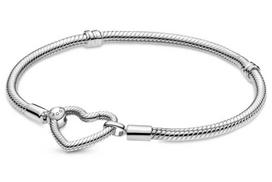 Bracelet - PANDORA - 599539C00-17 - Argent Fin 925 - Cœur - Torque Rigide white