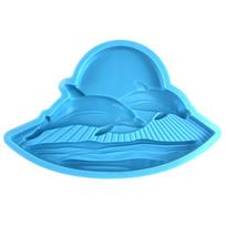 Valentines Sun Dolphin Mold DIY Ornaments Pendant Epoxy Resin Crafting Mold mėlyna