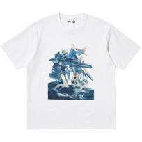 UNIQLO x Mobile Suit Gundam 45th Anniversary Collaboration SS25 Robot Pattern Letter Print Loose Fit Crew Neck Short Sleeve T-Shirt 474437-00 XL gray
