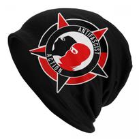 Antifaschistische Aktion Antifa Beanie Cap Winter Warm Bonnet Homme Knitting Hats Hip Hop Outdoor Ski Skullies Beanies Caps One Size red