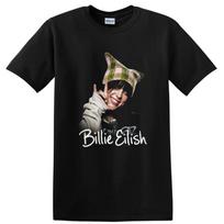 Billie Eilish Singer Songwriter Music T Shirt Portrait Graphic Tee Gift Idea S gray