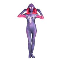Klasikinis moteriškas Žmogaus-voro Zentai Cosplay kostiumas – prigludęs pilno kūno kombinezonas su kauke, Helovino ir scenos pasirodymams 3XL pink
