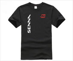 Classic Ayrton Senna T-Shirt  Brasil Formula Legend Graphic Tee  Oversized Casual Top XS black