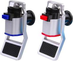 Red and blue hot and cold water dispenser faucet replacement 2 pcs gray