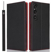 Leather case for Sony Xperia 1 VI, Grain Leather, black