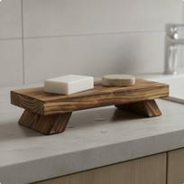 Wooden Display Stool Multi-Purpose Small Bench Plant Stand Handmade for Bathroom L