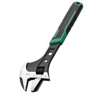 Hammer-Head Adjustable Wrench with Steel Construction and Integrated Striking Surfaces for Repair and Assembly Tasks black